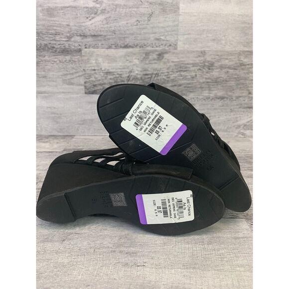 Eileen Fisher Womens Black Strappy Wedge Sandals Size 6.5 - Picture 8 of 8